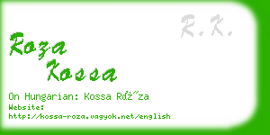 roza kossa business card